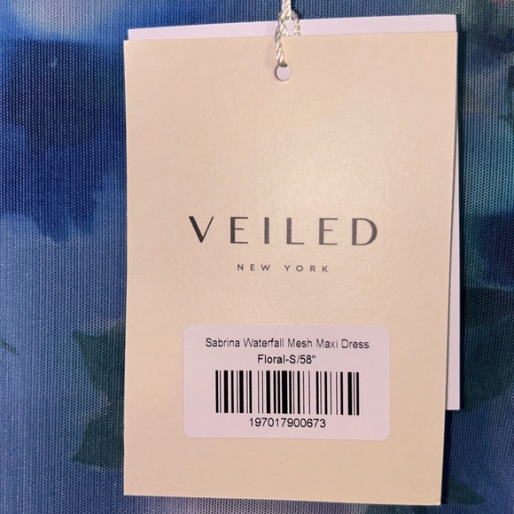 Veiled Collection Blue Floral Women's Dress - Picture 10 of 11